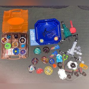 Beyblade bundle with Beyblade Burst Stadium/travel cases